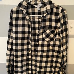 Old Navy Boyfriend Tunic Flannel/ Offers Welcome